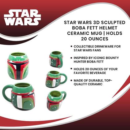 Imagem de Caneca de cerâmica Silver Buffalo Star Wars Boba Fett 600ml