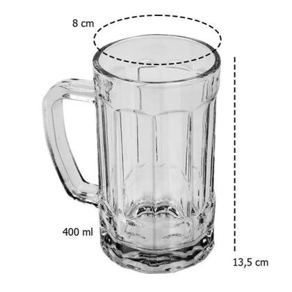 Imagem de Caneca de Cerveja Munique 2 Peças em Vidro 360ml