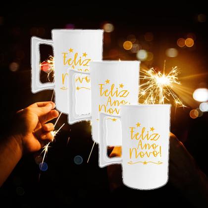Imagem de Caneca de Chopp 350Ml Para o Ano Novo Dourado