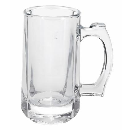 Imagem de Caneca De Chopp Cerveja 380 Ml Kit 4 Unidades Conjunto Copos De Vidro Com Alça