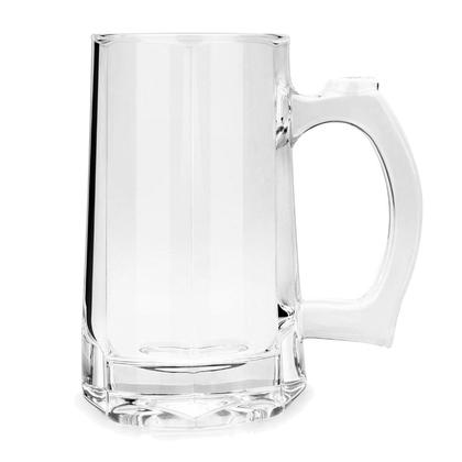 Imagem de Caneca De Chopp Cerveja 380 Ml Kit 4 Unidades Conjunto Copos De Vidro Com Alça