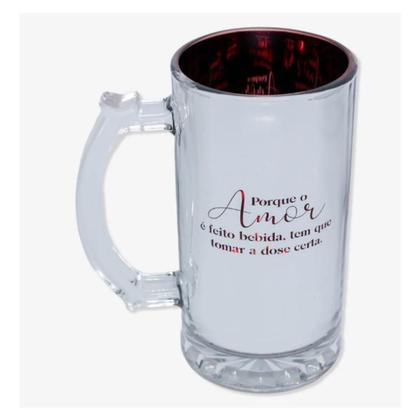 Imagem de Caneca de Chopp Eletrostática Frase Marcante 450ml  - Zona Criativa