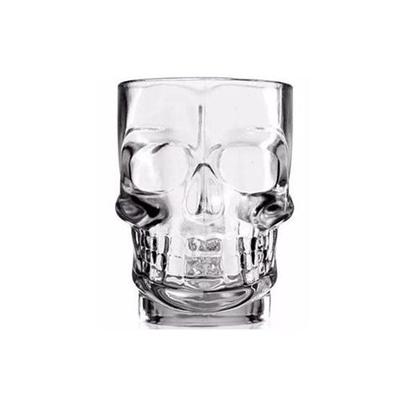 Caneca de Chopp em vidro Caveira crânio 500ml VD84 - 123 Útil Imagem de Caneca de Chopp em vidro Caveira crânio 500ml VD84