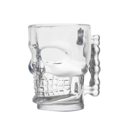 Caneca de Chopp em vidro Caveira crânio 500ml VD84 - 123 Útil Imagem de Caneca de Chopp em vidro Caveira crânio 500ml VD84