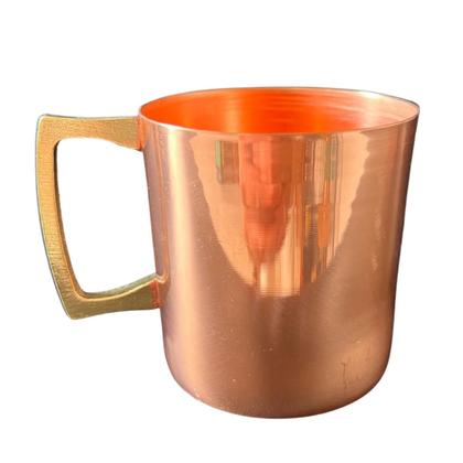 Imagem de Caneca de Cobre 350 ml (Lisa / Sem Borda / Alças de Bronze)