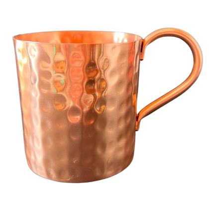 Imagem de Caneca de Cobre 350 ml (Martelada / Sem Borda / Alças de Cobre)