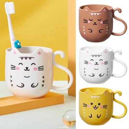 Imagem de Caneca De Gato Cat Gatinho Fofo Copo Plástico Chá Café 300ml