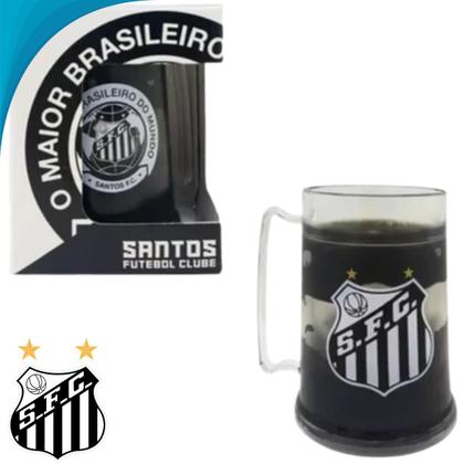 Imagem de Caneca De Gel Santos Oficial Mantém Chopp Gelado Presente Para Colecionador Entrega Rápida