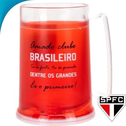 Imagem de Caneca De Gel São Paulo Oficial Mantém Chopp E Cerveja Gelada Presente Para Pai