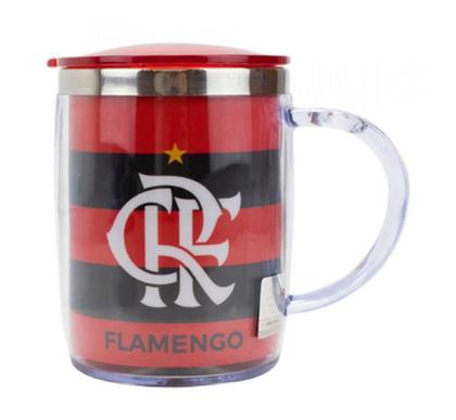 Imagem de Caneca De Inox Térmica Com Tampa Flamengo 450Ml