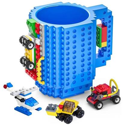 Imagem de Caneca De Leite E Café Com Design De Blocos De Montar 350ml Criativa Para Crianças DIY Presente De