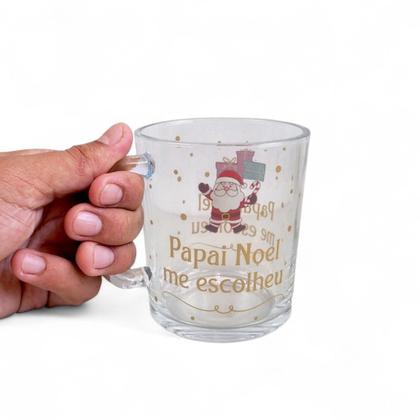 Imagem de Caneca de Natal Vidro 330ml Estampada Natal Mágico Presente