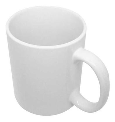 Imagem de Caneca de porcelana 200ml liso branco chá café utilidades básica