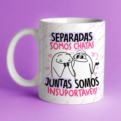 Imagem de Caneca de Porcelana Personalizada Flork Amizades Com Frases Engraçadas, Divertidas e Deboche