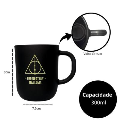 Imagem de Caneca de Vidro 300ml  Personalizada com Magia do Mundo de Harry Potter