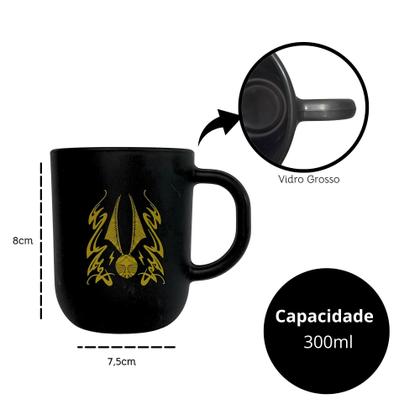 Imagem de Caneca de Vidro 300ml  Personalizada com Magia do Mundo de Harry Potter