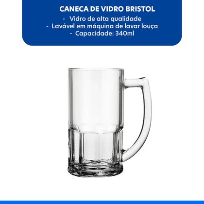 Imagem de Caneca De Vidro Bristol 340ml Escudo do Palmeiras