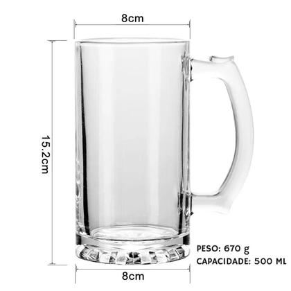 Caneca de Vidro Chopp ou Cerveja500ml - Em Casa Tem Imagem de Caneca de Vidro Chopp ou Cerveja500ml - Em Casa Tem