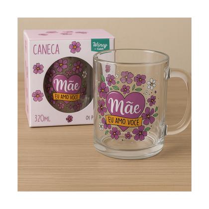 Imagem de Caneca De Vidro Presente de Dia Das Mae Eu Amo Voce Wincy 