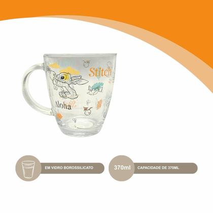 Imagem de Caneca de vidro stitch 370ml tuut