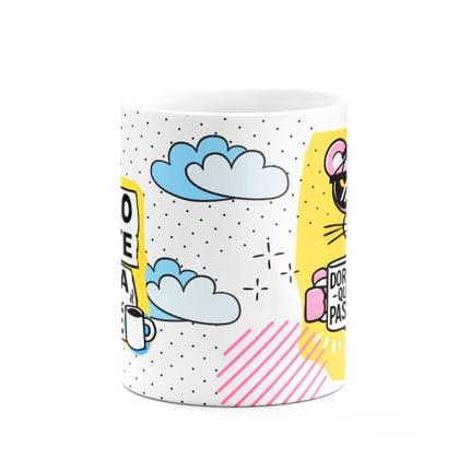 Imagem de Caneca Divertida - Troco gente chata por café! Dorme q passa