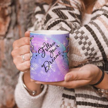 Imagem de Caneca Divertida Unicórnio Sonhos Presente Geek