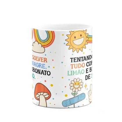 Imagem de Caneca Divertida Vibes - Tentando resolver tudo