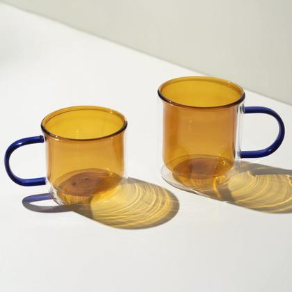 Imagem de Caneca Dueto Dupla Vidro 350Ml Âmbar