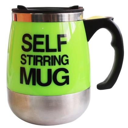 Imagem de Caneca eletrica mixer automatica copo misturador bule liquidificador shake whey 400ml portatil verde