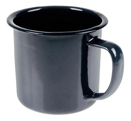 Imagem de Caneca Esmaltada Retro 350ml Preta Vintage Jogo 12 Pcs