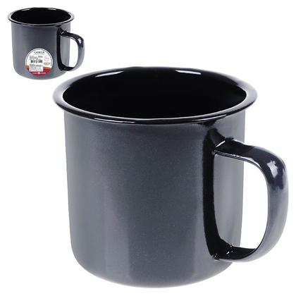Imagem de Caneca Esmaltada Retro 350ml Preta Vintage Jogo 12 Pcs