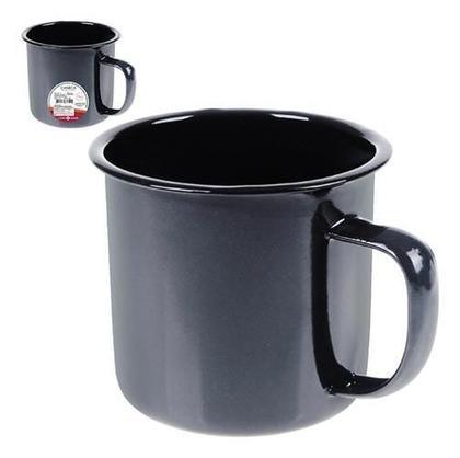 Imagem de Caneca Esmaltada Retro 350Ml Preta Vintage Jogo 24 Peças