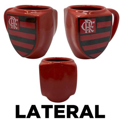 Imagem de Caneca Flamengo Escudo Formato 3D Porcelana 270 ml Oficial