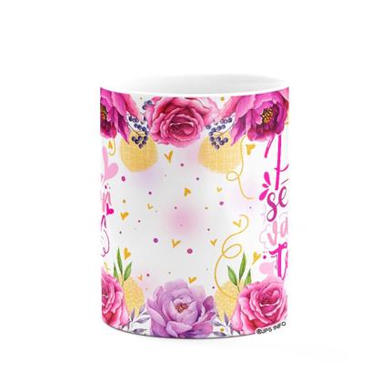 Imagem de Caneca Floral Mães - Pãe, seu amor vale por todos - M2