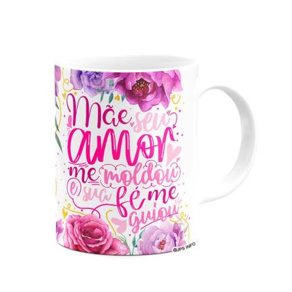 Imagem de Caneca Floral Mães - Seu amor me moldou e sua fé me guiou M2