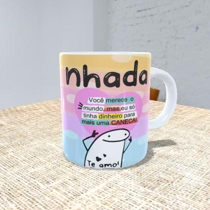 Imagem de Caneca Flork Cunhada Você Merece o Mundo Presente Criativo Cerâmica 325ml