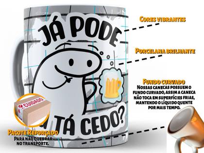 Imagem de Caneca Flork Já Pode Divertida Porcelana Xícara 325ml + Caixa Presente