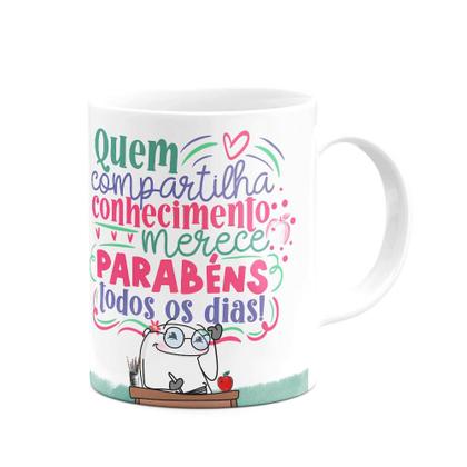 Imagem de Caneca Flork Professora - Merece parabéns todos os dias