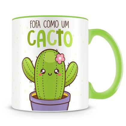 Imagem de Caneca Fofa como um Cacto - Cerâmica Personalizada com Estampa Divertida