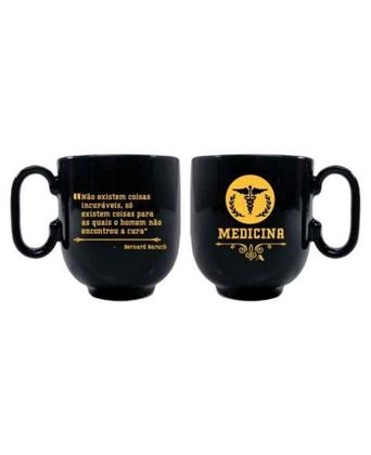 Imagem de Caneca Forma Preta Medicina 350 ML - Allmix