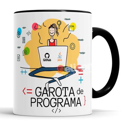 Imagem de Caneca Garota De Programa desenvolvedor com saquinho