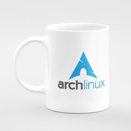 Imagem de Caneca Geek Linux -  Arch Linux branca