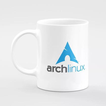 Imagem de Caneca Geek Linux -  Arch Linux branca