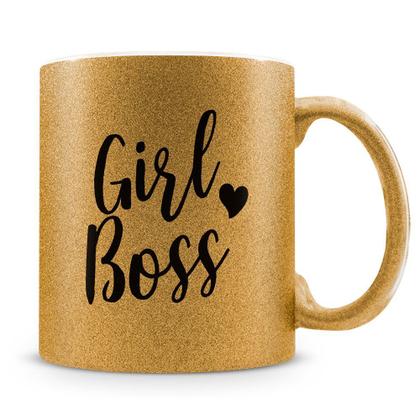 Imagem de Caneca Glitter Bronze Girl Boss - Empoderamento e Estilo