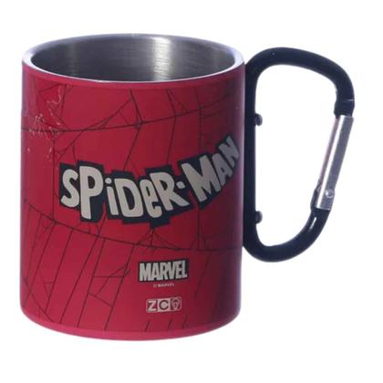 Imagem de Caneca Homem Aranha Spiderman Em Aço Inox Com Mosquetão 300mL Original, Zona Criativa