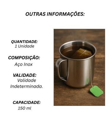 Imagem de Caneca Inox Premium 300ml  Alça Resistente, Estilo