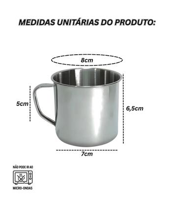 Imagem de Caneca Inox Premium 300ml  Alça Resistente, Estilo