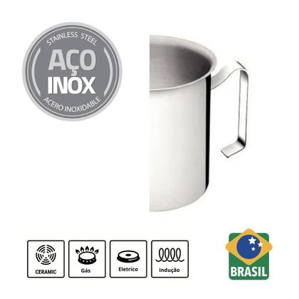 Imagem de Caneca Leiteira Fervedor Aço Inox Tramontina Indução 1,4 Litros