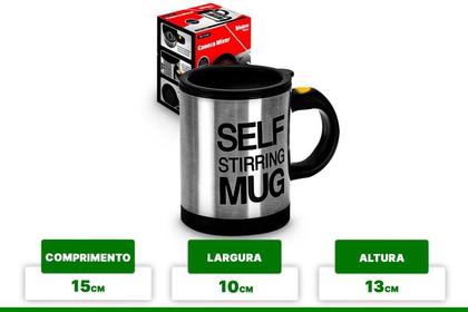 Caneca Mixer Automatico Inox 350 ml - WESTERN Imagem de Caneca Mixer Automatico Inox 350 ml