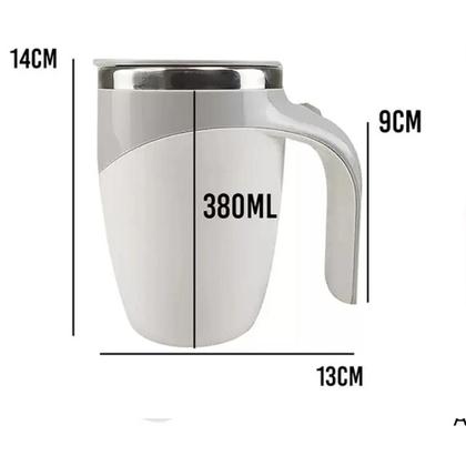 Caneca Mixer Copo Térmico Café Chá Shake Misturador Automático 390ml - rcl Imagem de Caneca Mixer Copo Térmico Café Chá Shake Misturador Automático 390ml